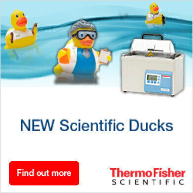 Special "collectible" rubber ducks for Thermo Scientific Water Bath
